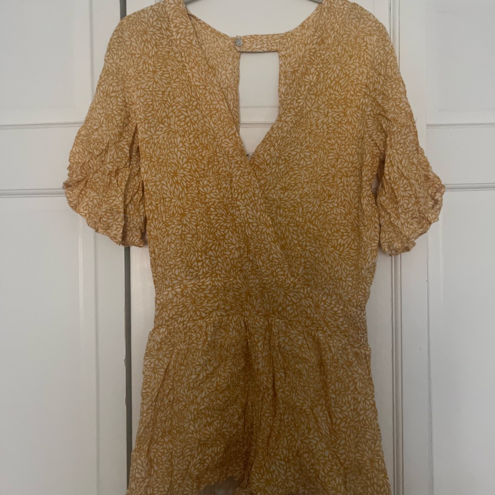 Yellow Floral Romper